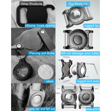 ONEONTA Airtag Dog Collar Holder - Waterproof & Durable