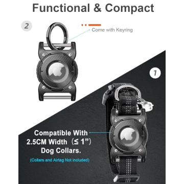 ONEONTA Airtag Dog Collar Holder - Waterproof & Durable