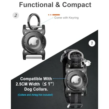 ONEONTA Airtag Dog Collar Holder - Waterproof & Durable