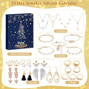 Larchio Jewelry Advent Calendar 2023 Adult Women Teen Girls, Christmas Countdown Calendar Gifts with...