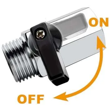 YOO.MEE Shut-Off Brass Ball Valve 1/2'' Standard Connections with Polished Chrome Finish