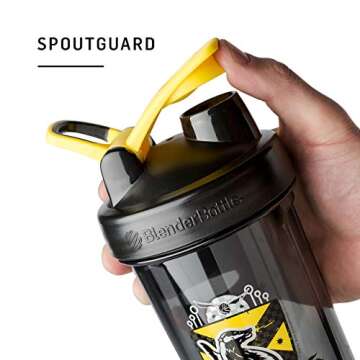 BlenderBottle Harry Potter Shaker Bottle Pro Series Perfect for Protein Shakes and Pre Workout, 28-Ounce, Bolt & Glasses (Pack of 1)