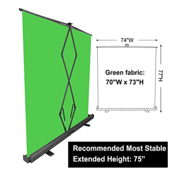 FUDESY Large Green Screen - Collapsible & Portable Backdrop