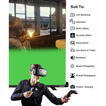 FUDESY Large Green Screen - Collapsible & Portable Backdrop