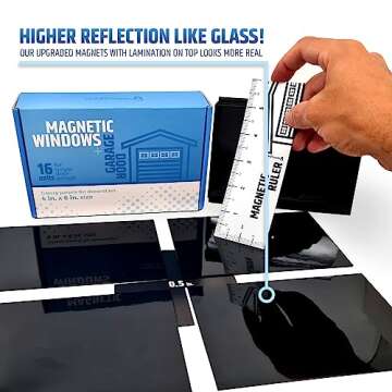 Glossy Magnetic Garage Door Windows - Looks Like Real Windows