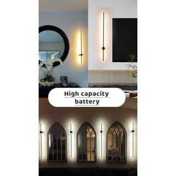 BLUEYE 39-Inch Wall Sconce Set with Remote Control