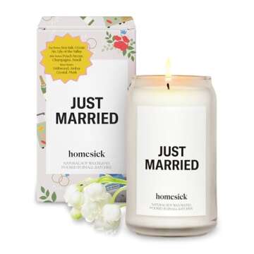 Homesick Just Married Candle - 13.75 oz, Long-Lasting & Eco-Friendly