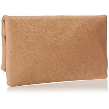 The Drop Women's Southampton Zipper Clutch in Taupe