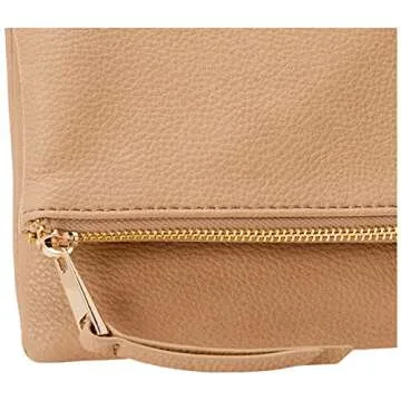 The Drop Women's Southampton Zipper Clutch in Taupe