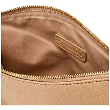 The Drop Women's Southampton Zipper Clutch in Taupe