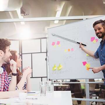 4Pcs Telescopic Teachers Pointer, Mini Extendable Hand Pointer Finger Pointer Stick, Retractable Classroom Pointer for Elementary School Kindergarten Teacher Supplies (Black Pink Blue Purple)