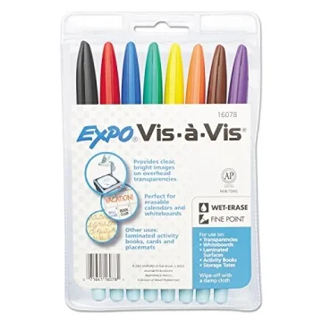 Vibrant EXPO Vis-a-Vis Wet Erase Markers - 8 Count Set