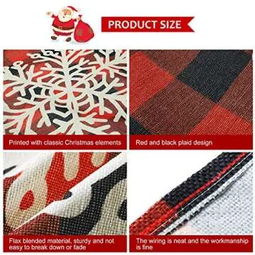 Geyoga Adjustable Buffalo Plaid Christmas Kitchen Aprons