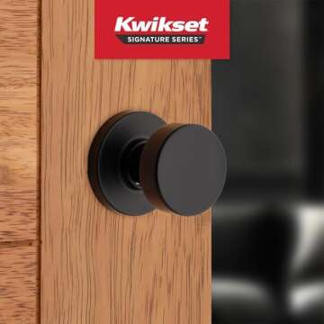 Kwikset Pismo Interior Passage Door Knob, Handle For Closet and Hallway Doors, Non-Locking Doorknob ...