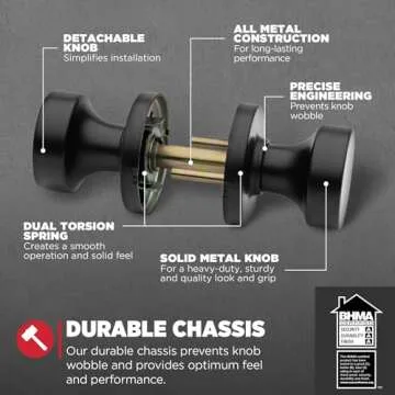 Kwikset Pismo Passage Door Knob - Easy Installation & Modern Design