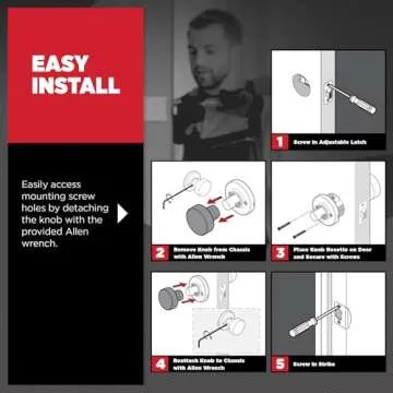 Kwikset Pismo Passage Door Knob - Easy Installation & Modern Design