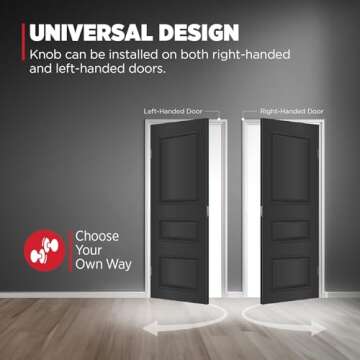 Kwikset Pismo Passage Door Knob - Easy Installation & Modern Design