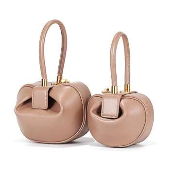 Mn&Sue Fashion Designer Women's Genuine Leather Top Handle Handbag Evening Bag Party Prom Wedding Pu...