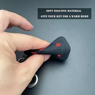 TANDRIVE 2PCS Silicone Key Fob Cover for Chevy Silverado