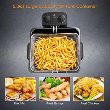 Giantex Electric Deep Fryer with 3 Baskets and Timer