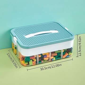 AEEISHOMEREFORM Toy Organizer Bins with Compartments, Building Blocks Storage, Storage Containers fo...