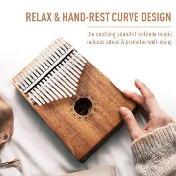 Shaevle 17 Keys Kalimba Thumb Piano for Beginners and Gift