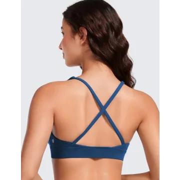 Stylish CRZ YOGA Butterluxe Deep V-Neck Sports Bra