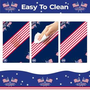Childom Patriotic Tablecloths for 4th of July Celebrations