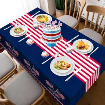 Childom Patriotic Tablecloths for 4th of July Celebrations