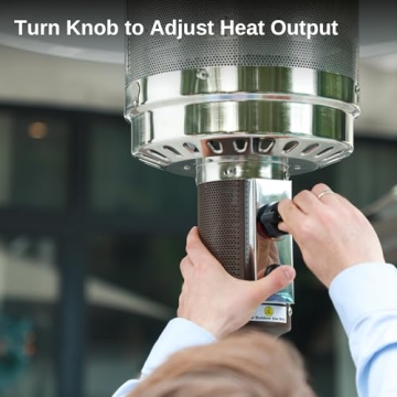 EAST OAK 48K BTU Patio Heater with Table Design Outdoor