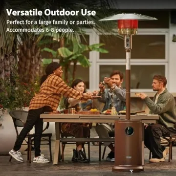 EAST OAK 48K BTU Patio Heater with Table Design Outdoor