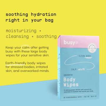 Body Wipes for Women - Armpit Sweat Wipes for Body Odor - No Rinse & Shower - Citrus, Arnica Flower,...