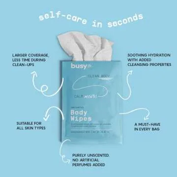 Body Wipes for Women - No Rinse Needed & Fresh Citrus Scent
