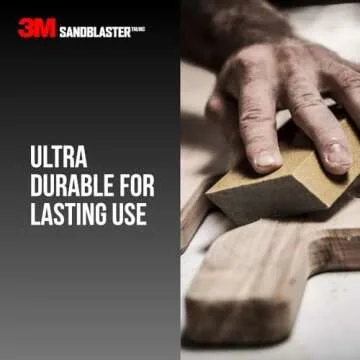 3M SandBlaster Dual Angle Bare Surfaces Sanding Sponge, 220 Grit, For Wet Or Dry Use, Professional-Grade Foam Keeps Its Shape For Lasting Use, Premium Mineral Grits For Effective Hand Sanding (9565)