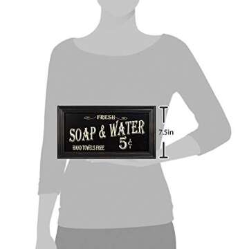 Vintage Bath Advertising Wall Art | Americana Collection | Bathroom Laundry Room Decor | 7 1/2 x 14 Inch