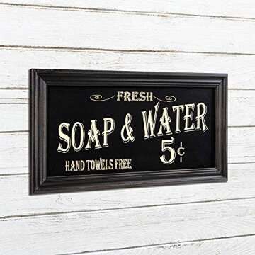 Vintage Bath Advertising Wall Art | Americana Collection | Bathroom Laundry Room Decor | 7 1/2 x 14 Inch