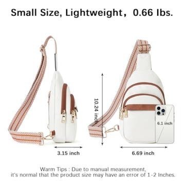 BOSTANTEN Beige Leather Sling Bag for Women