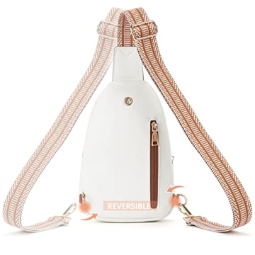 BOSTANTEN Beige Leather Sling Bag for Women