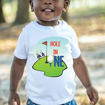 ONE golf birthday shirt golf birthday shirt first birthday party golf birthday bodysuit first birthday outfit hole in one birthday party boy golf birthday shirt (12 months)