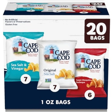 Cape Cod Kettle Cooked Potato Chips Variety Pack 20 Bags