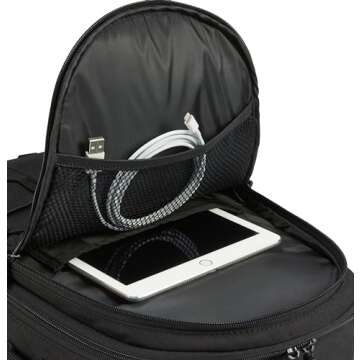 Amazon Basics Backpack for SLR Cameras and Accessories-Solid, Black