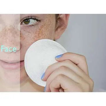 USA Based! (16 Pack) Bamboo Makeup Remover Pads, 2 Layers 3.15inch Reusable Bamboo Cotton Rounds with Laundry Bag, Washable Facial Cleansing Cloths for Eye Makeup Removal and Face Wipe