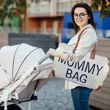 X-LARGE Capacity Diaper Bag Tote Set for Moms - Waterproof