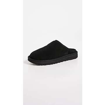 UGG Mens Classic Slip-On Slipper, Black, 11 US