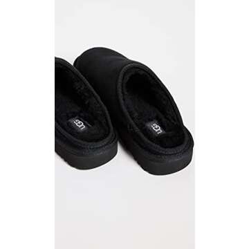 UGG Mens Classic Slip-On Slipper, Black, 11 US