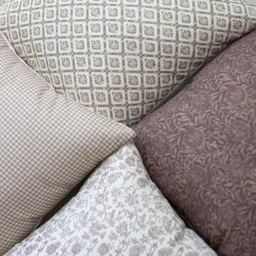 Woven Nook - Modern & Luxurious Decorative Boho Throw Pillow Covers - Durable Quality & Machine Washable - 100% Cotton Canvas - Maude Set - 4 Pack (22x22)