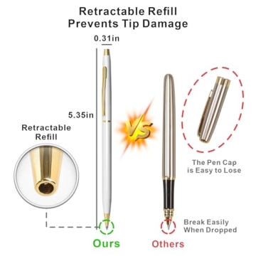 Cambond Ballpoint Pens - Stylish White Ink Pens for All