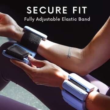 Polyfit Wrist & Ankle Weights - 1 Pair - Wearable Ankle Weights for Women and Men - Wearable Bracelet for Exercise, Yoga, Walking, Running, Dance, Barre, Pilates, Cardio, Aerobics - Pink