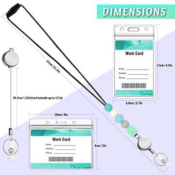 Kaptron Cute Teacher Lanyard - Stylish Retractable Lanyard with Badge Holders