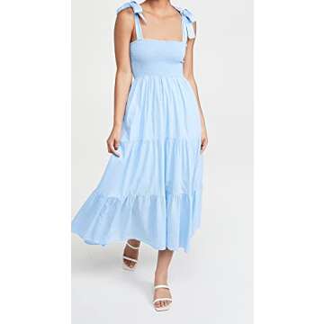 XIRENA Women's Loraine Dress, Cruise Blue, M